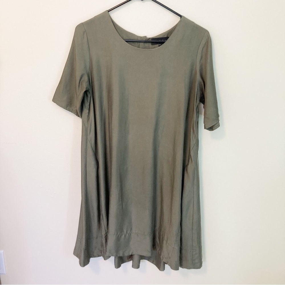 Hatch maternity olive dress